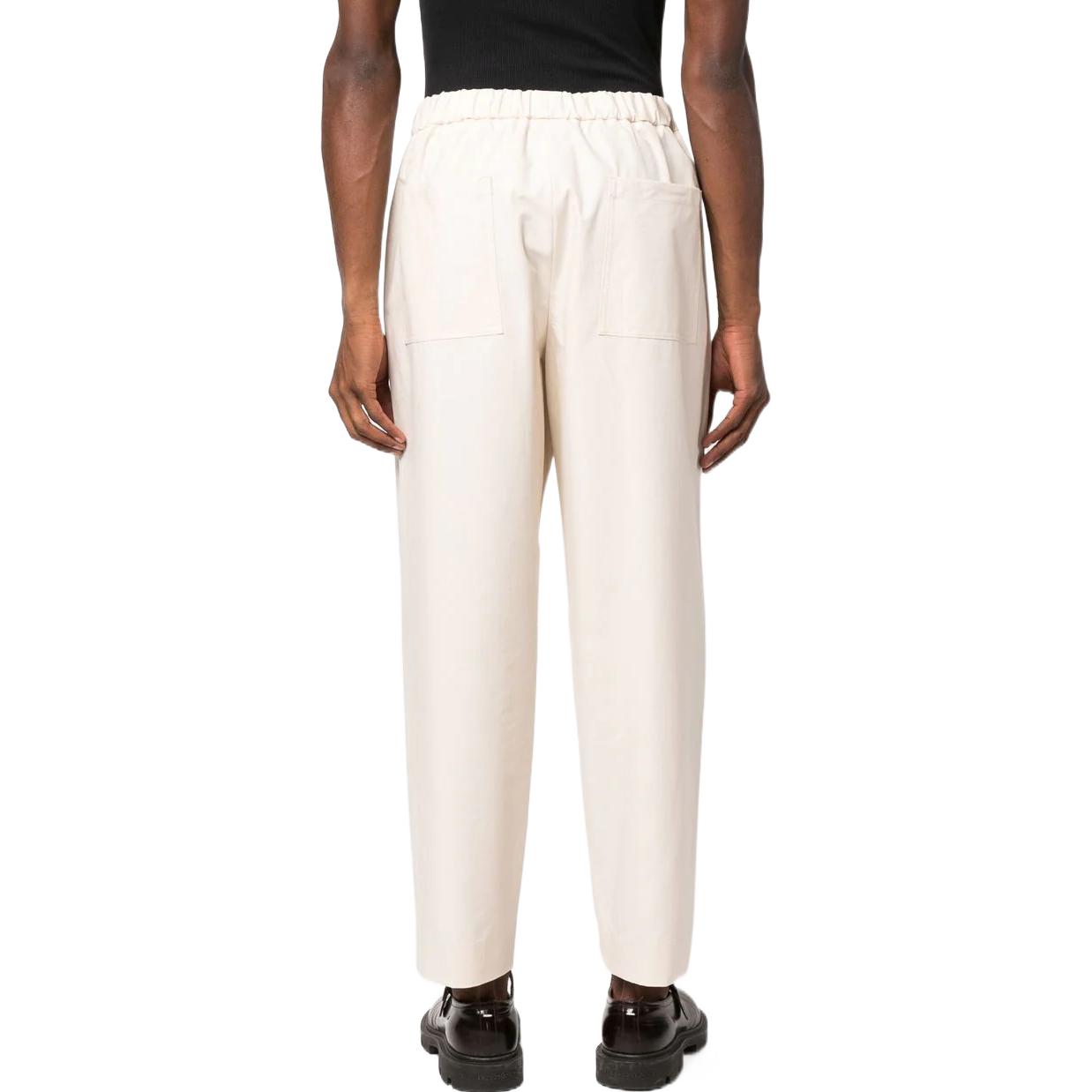 Shop JIL SANDER FW22  Straight-Leg Button Casual Pants Off-White. J47KA0016J45039