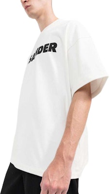 Jil Sander FW22 White Logo Print Relaxed Fit Short Sleeve T-Shirt. J21GC0001J45047-102 Purchase Jil Sander FW22 White Logo Print Relaxed Fit Short Sleeve T-Shirt. J21GC0001J45047-102