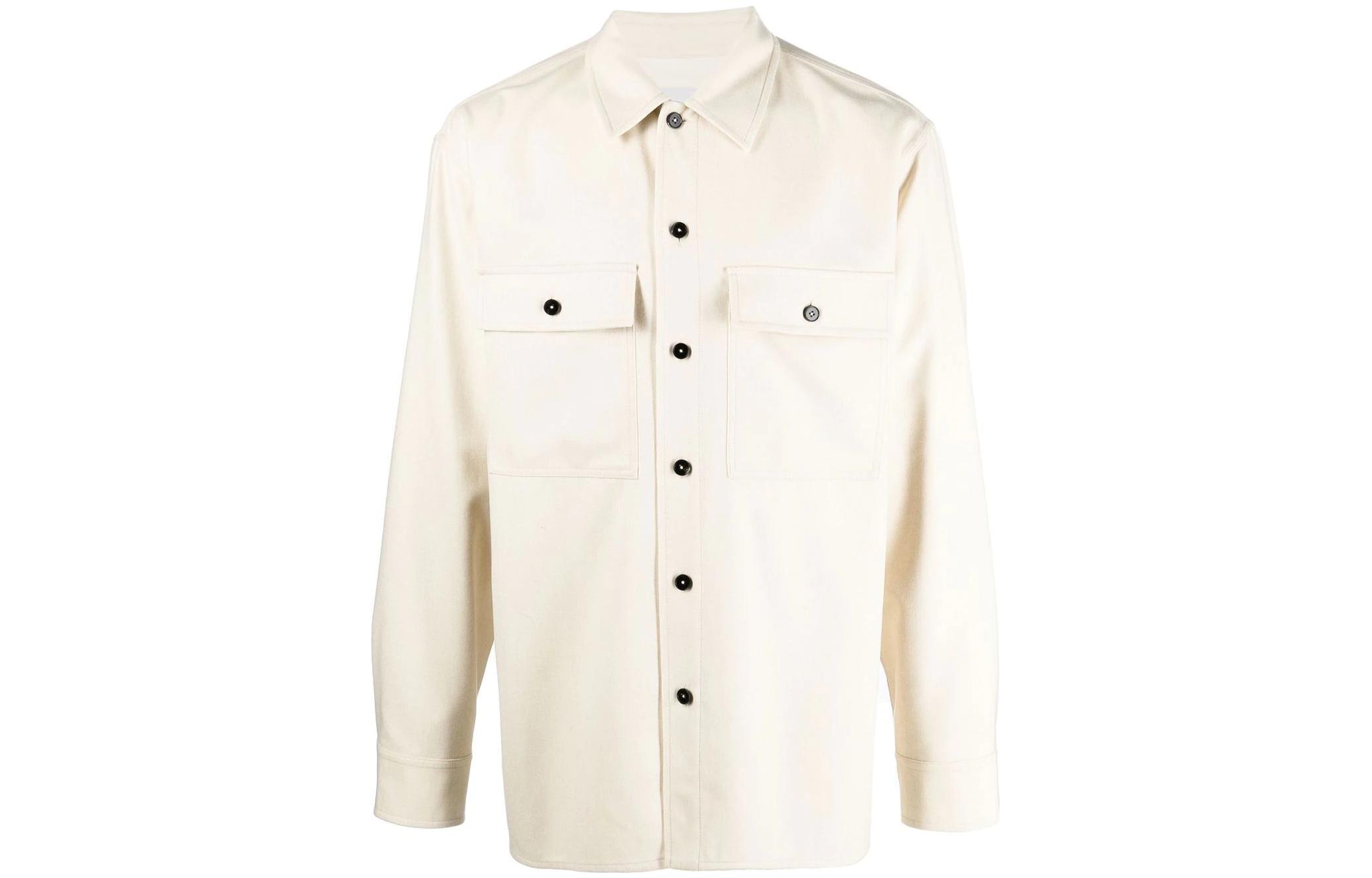 Jil Sander FW22 Beige Single-Breasted Collar Shirt Jacket J47DL0001J40008-275