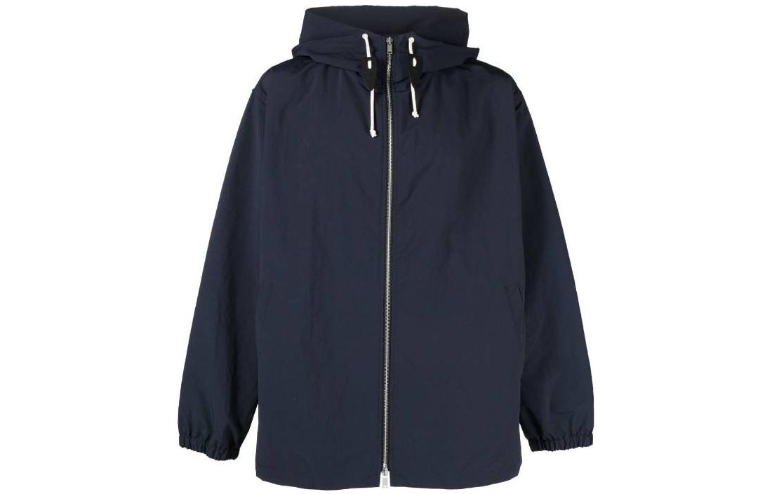 JIL SANDER FW22 Blue Zip-Up Collared Long-Sleeve Jacket J47BN0007-J70008-402