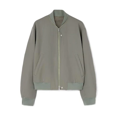 Jil Sander FW22 Green Full-Zip Jacket with Splice Hem Design J23BN0004-J40002-317