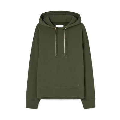JIL SANDER FW22 Green Solid Oversized Casual Hoodie Long Sleeve J47GU0004-J45050-315