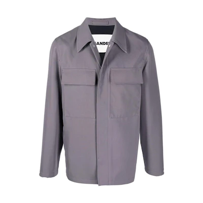 Jil Sander FW22 Grey Single-Breasted Overshirt Jacket Mens JSMU400111MU202000-031