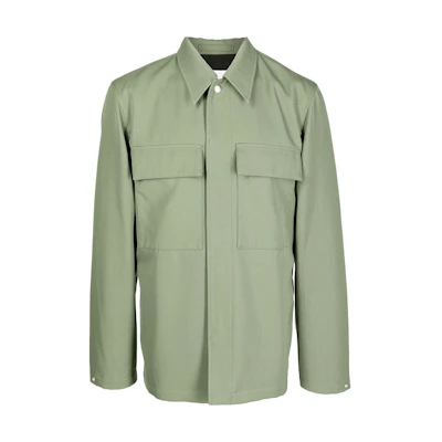 JIL SANDER FW22 Minimalist Green Shirt-Style Jacket JSMU400111MU202000330