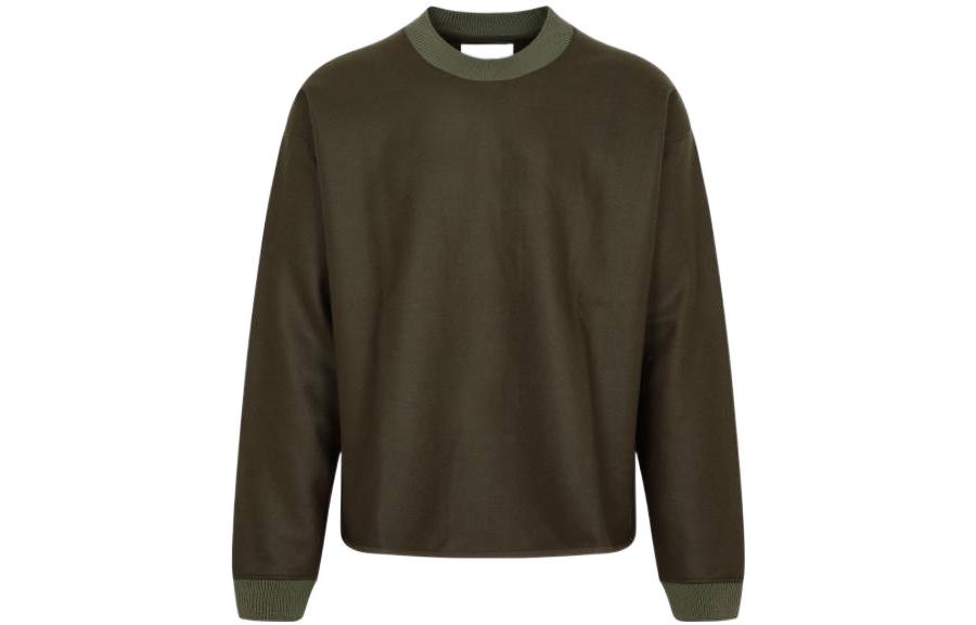 JIL SANDER FW22 Oversized Casual Crewneck Long-Sleeve Sweatshirt Green J21GU0003J40045312