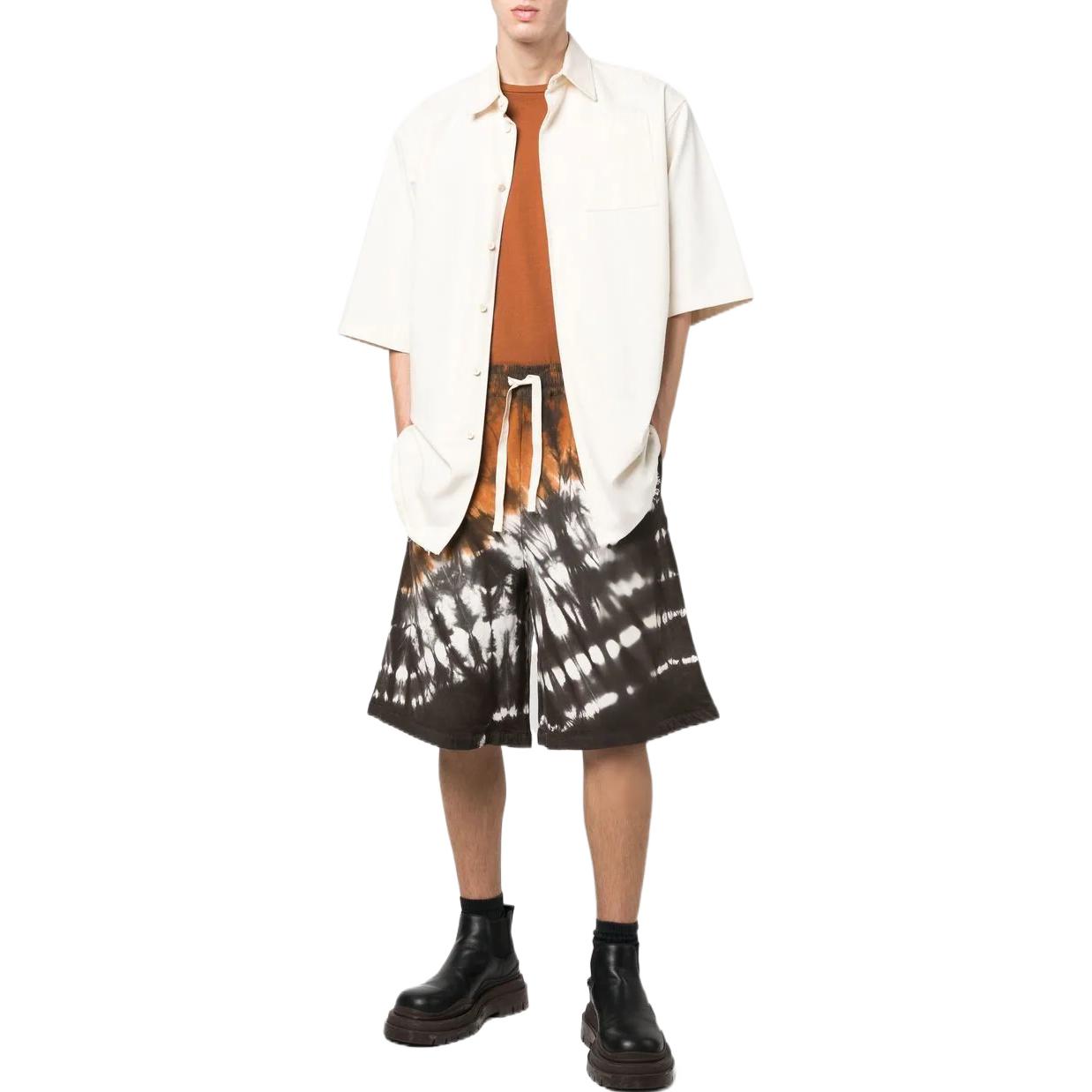 Lookbook 질 샌더 FW22 패턴 프린트 밴딩 허리 무릎 길이 반바지 멀티 남성용 J47KA0034JTN031