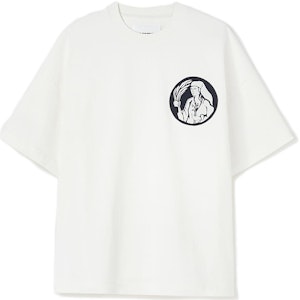 JIL SANDER 2022秋冬肖像印花宽松版白色圆领T恤。 J21GC0018-J45092-126 Order JIL SANDER 2022秋冬肖像印花宽松版白色圆领T恤。 J21GC0018-J45092-126