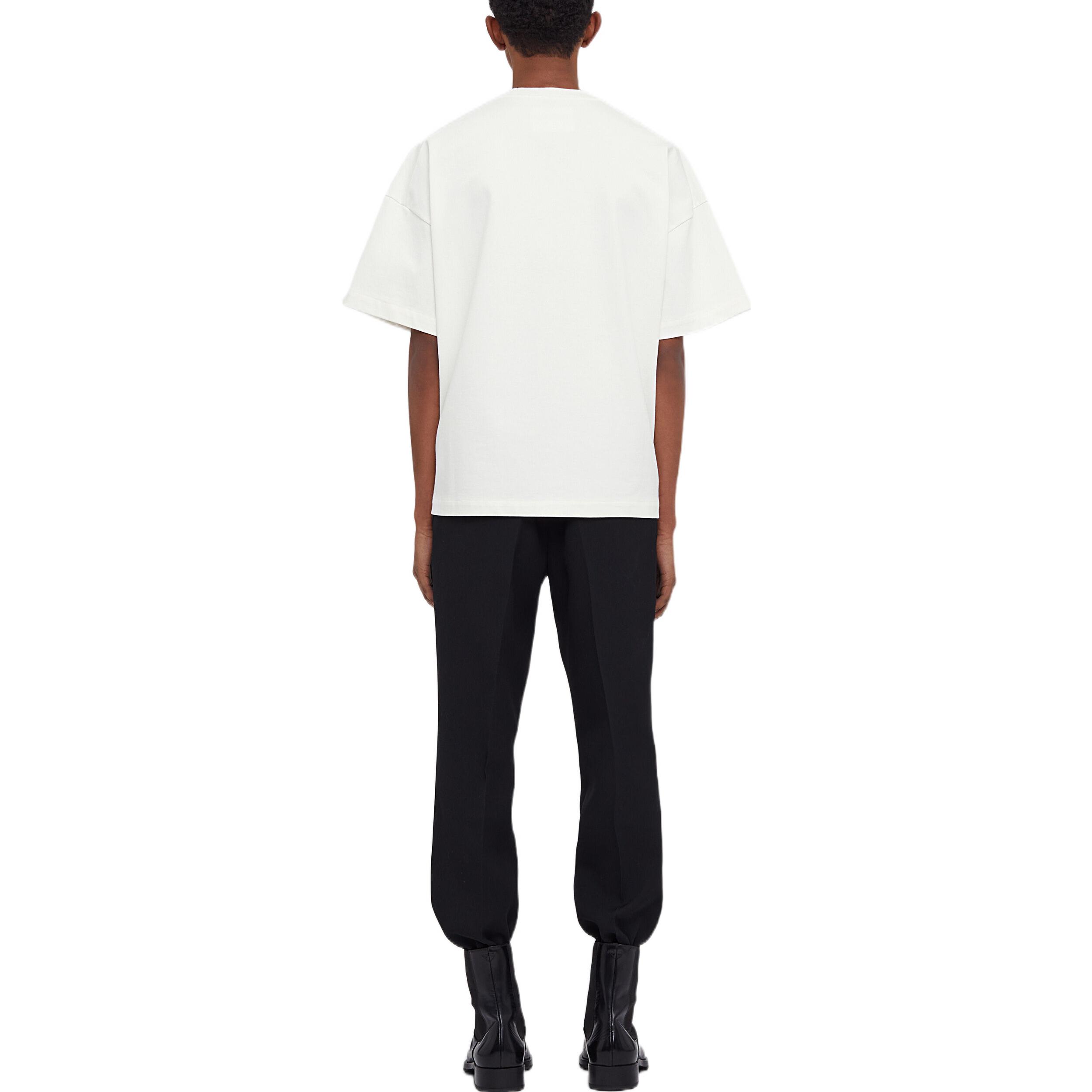 Purchase JIL SANDER 2022秋冬肖像印花宽松版白色圆领T恤。 J21GC0018-J45092-126