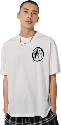 JIL SANDER FW22 Portrait Print Loose Fit White Crewneck T-Shirt . J21GC0018-J45092-126 Details for JIL SANDER FW22 Portrait Print Loose Fit White Crewneck T-Shirt . J21GC0018-J45092-126