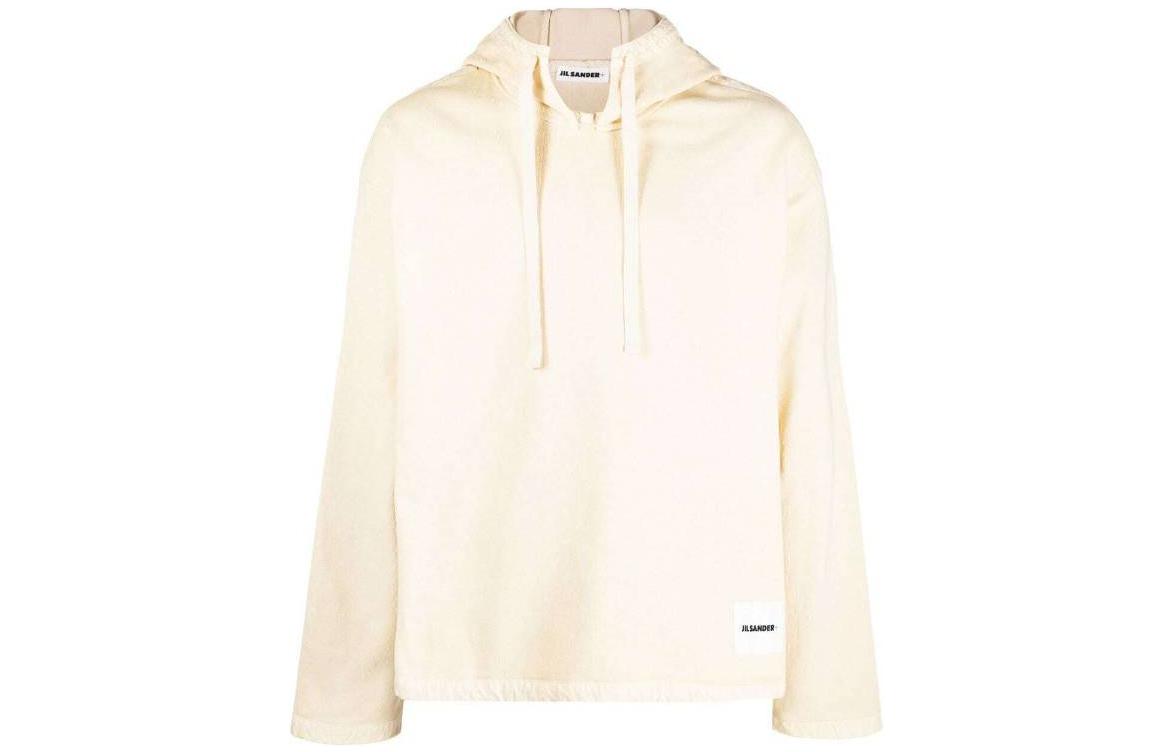 JIL SANDER FW22 Solid Color Patch Sweatshirt Men Beige J47GU0010-JTN030-106