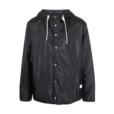 JIL SANDER FW22 Solid Single-Breasted Hooded Jacket Men’s Midnight Blue J47BN0014-J70003-401