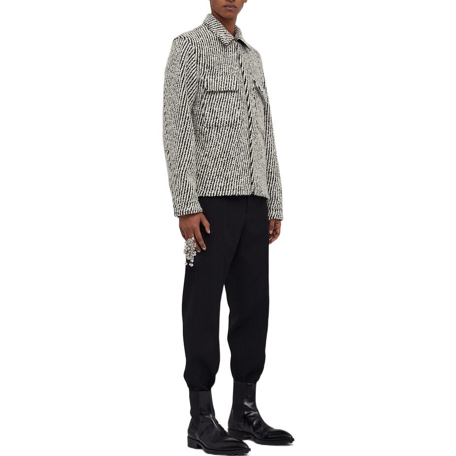 Purchase Jil Sander FW22 Striped Zip-Up Jacket with Chest Pocket  Black J21DL0036J14562-112