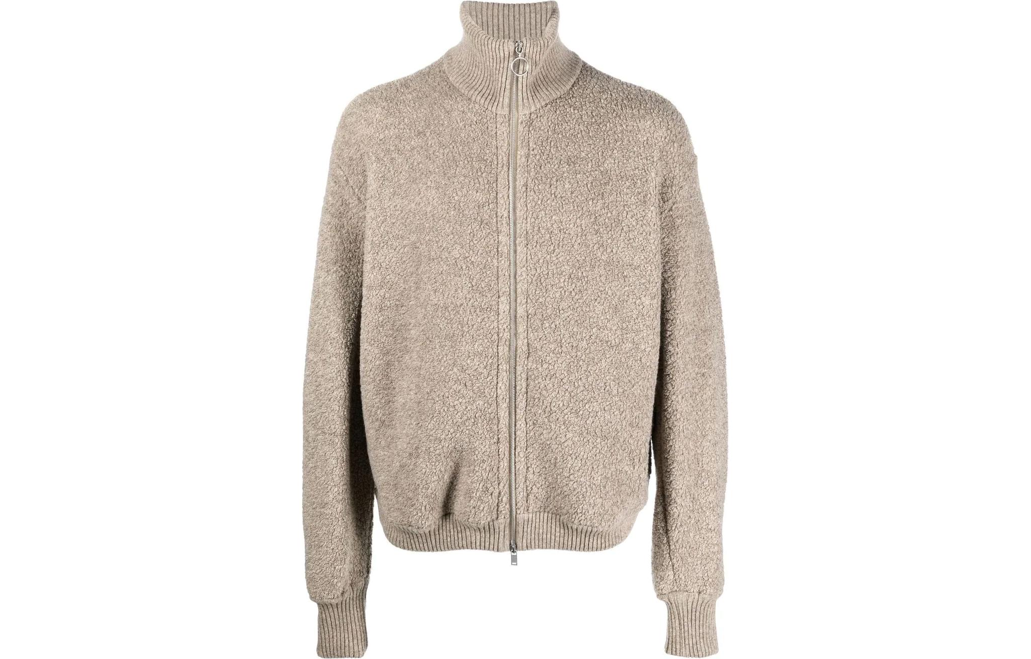 Jil Sander FW22 Textured Zip-Up Long-Sleeve Jacket Sand Beige Men’s J47GU0009J40025