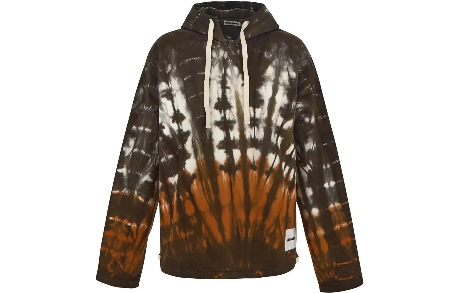 JIL SANDER FW22 Tie-Dye Print Pullover Hoodie Men’s Beige Brown J47GU0010JTN031-282