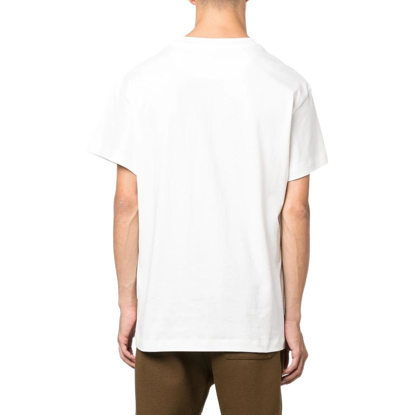 Shop JIL SANDER 2022秋冬男女同款白色logo贴标设计圆领T恤。 J47GC0001J45048100