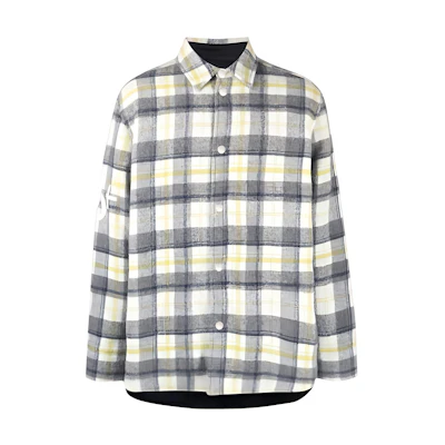 Jil Sander FW22 White Checkered Single-Breasted Long-Sleeve Jacket Men. J47BN0008J40012