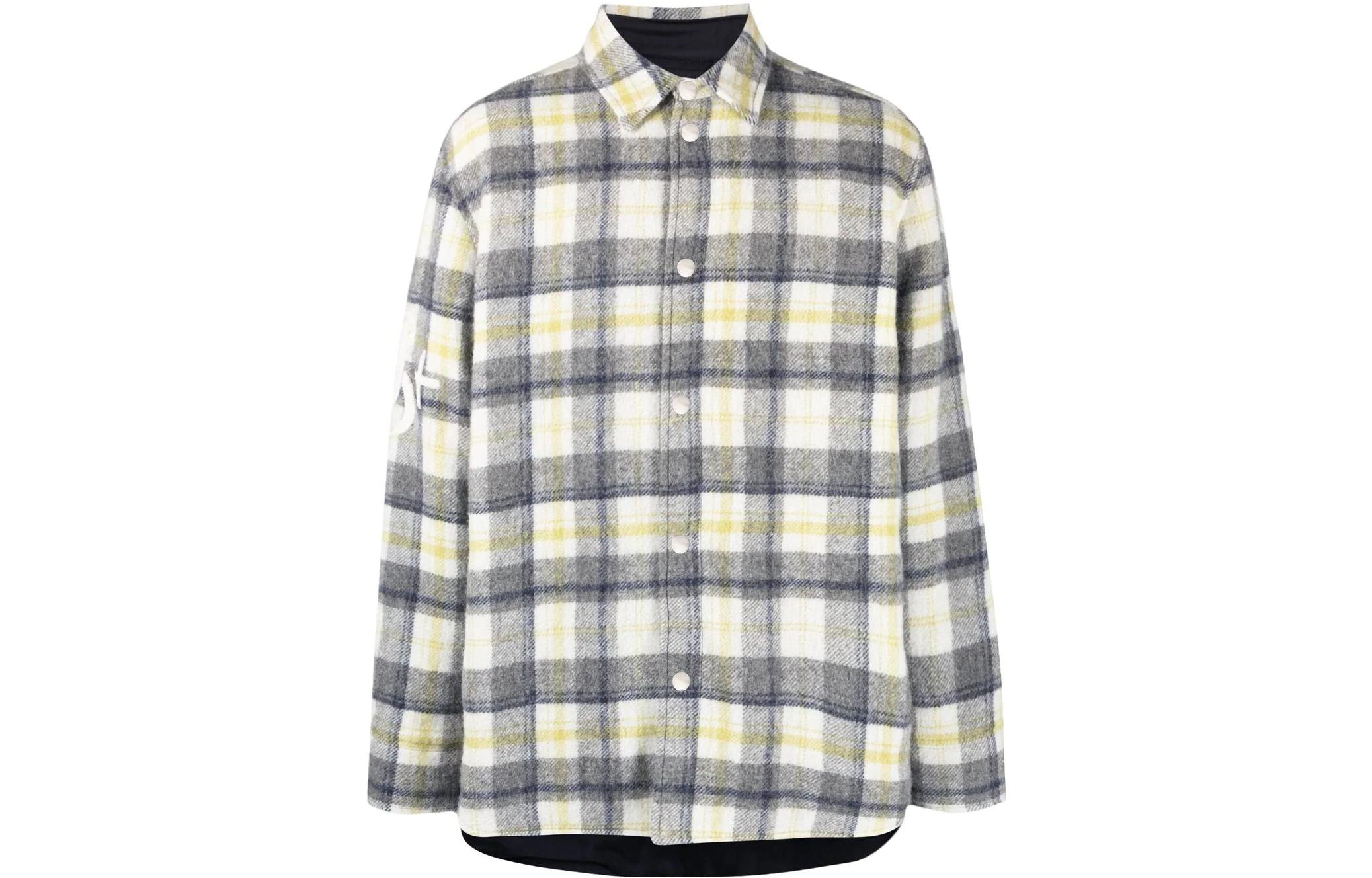 Order Jil Sander FW22 White Checkered Single-Breasted Long-Sleeve Jacket Men. J47BN0008J40012