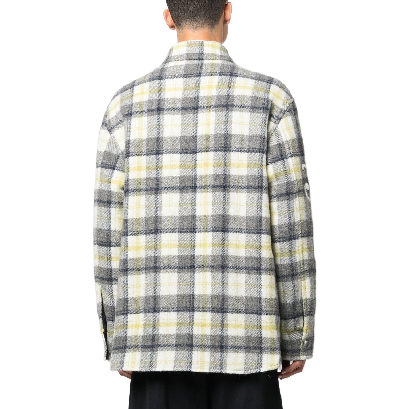 Purchase Jil Sander FW22 White Checkered Single-Breasted Long-Sleeve Jacket Men. J47BN0008J40012