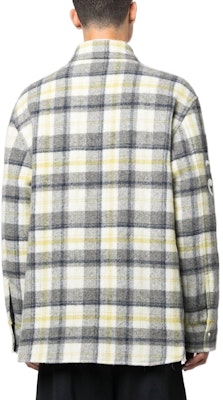 Jil Sander FW22 White Checkered Single-Breasted Long-Sleeve Jacket Men. J47BN0008J40012 Purchase Jil Sander FW22 White Checkered Single-Breasted Long-Sleeve Jacket Men. J47BN0008J40012