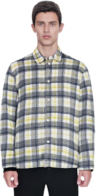 Jil Sander FW22 White Checkered Single-Breasted Long-Sleeve Jacket Men. J47BN0008J40012 Details for Jil Sander FW22 White Checkered Single-Breasted Long-Sleeve Jacket Men. J47BN0008J40012