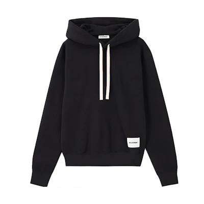 JIL SANDER FW23 Black Relaxed Fit Cotton Long Sleeve Sweatshirt J47GU0105J20039-BLACK