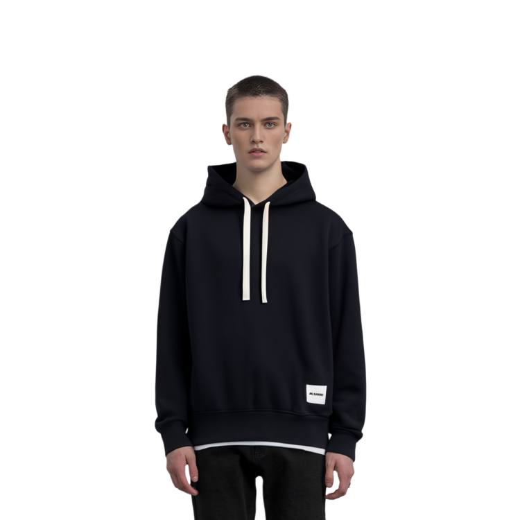 Purchase JIL SANDER FW23 黑色寬鬆版型長袖棉質衛衣 J47GU0105J20039-BLACK