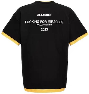 ジルサンダー FW23 フェイクレイヤード 背面ロゴプリント Tシャツ ブラック. J61GC0002-JTN233-001 Order ジルサンダー FW23 フェイクレイヤード 背面ロゴプリント Tシャツ ブラック. J61GC0002-JTN233-001