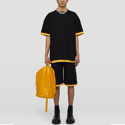 ジルサンダー FW23 フェイクレイヤード 背面ロゴプリント Tシャツ ブラック. J61GC0002-JTN233-001 Shop ジルサンダー FW23 フェイクレイヤード 背面ロゴプリント Tシャツ ブラック. J61GC0002-JTN233-001