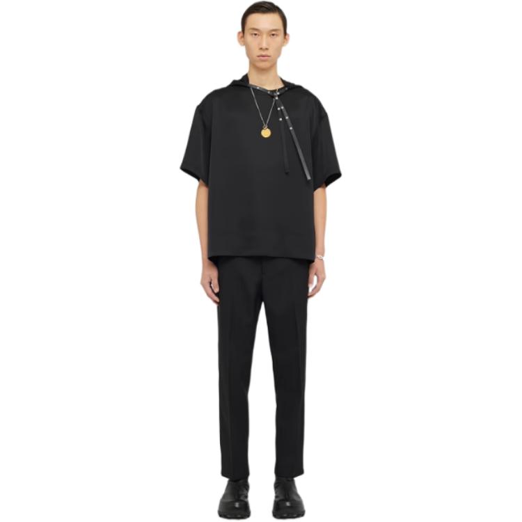 Shop JIL SANDER FW23  Loose Fit Solid Color Casual Pants Black. J21KA0011J700011-BLACK