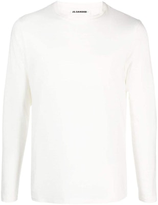 Jil Sander FW23 Logo Embroidered Crewneck Long Sleeve T-Shirt White Mens. J47GC0004J45049104 Order Jil Sander FW23 Logo Embroidered Crewneck Long Sleeve T-Shirt White Mens. J47GC0004J45049104