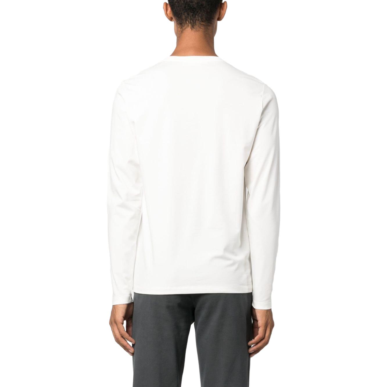 Shop 吉尔·桑德 FW23 男士白色刺绣Logo长袖圆领T恤 J47GC0004J45049104