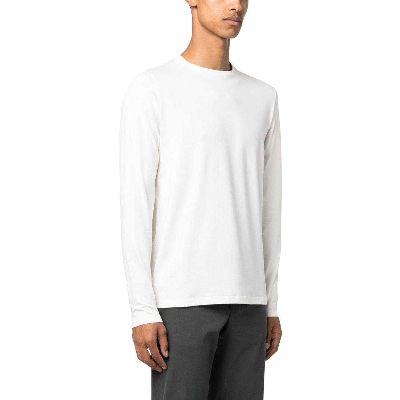 Purchase 吉尔·桑德 FW23 男士白色刺绣Logo长袖圆领T恤 J47GC0004J45049104