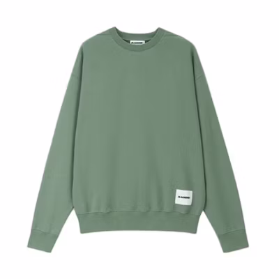 Jil Sander FW23 Oversized Crewneck Sweatshirt in Dark Sage J47GU0104J20039-DARKSAGE