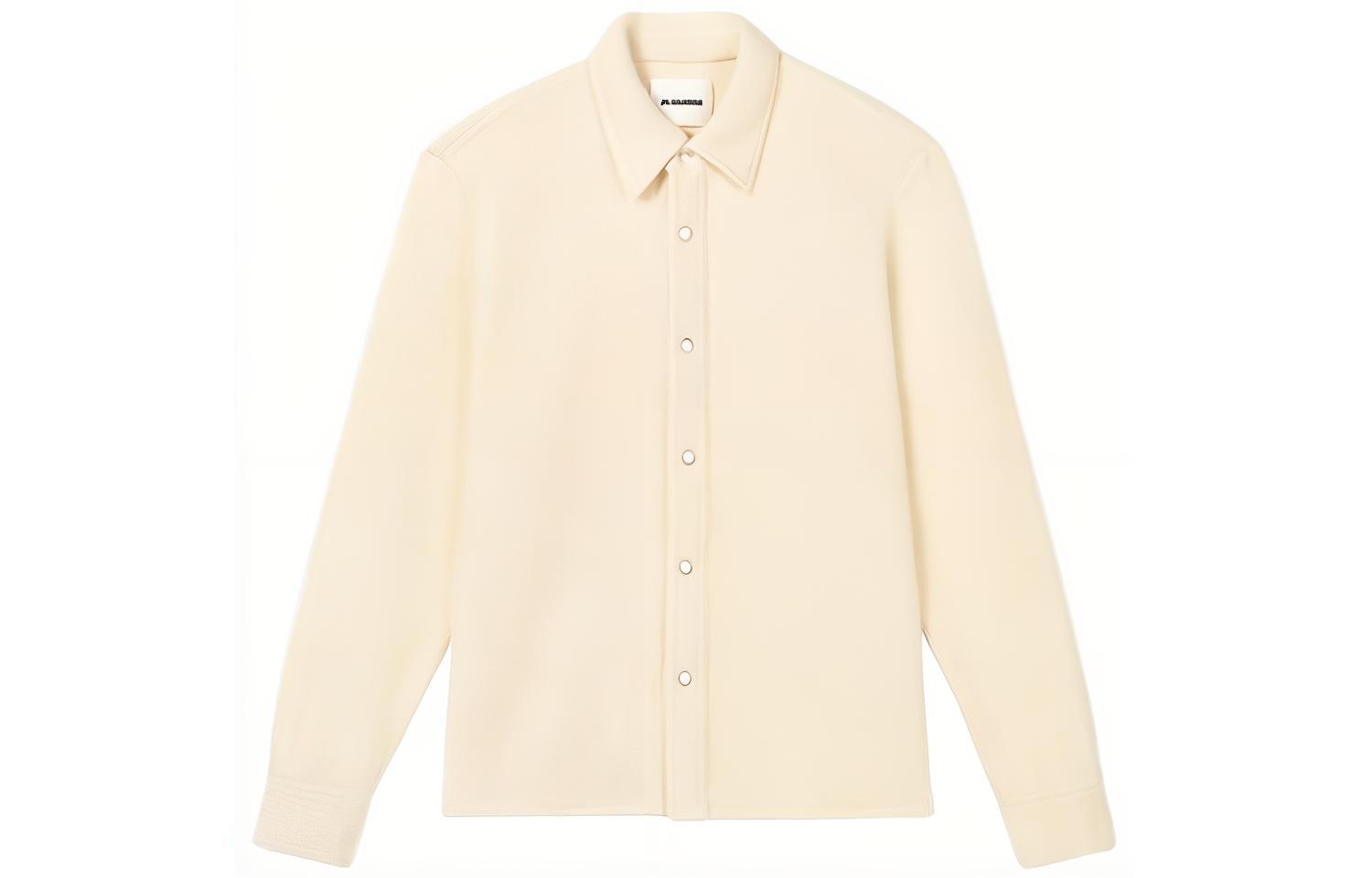 Jil Sander FW23 Single-Breasted Collar Jacket in Off-White J22DL0169-J20060-Latte