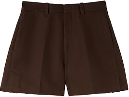 JIL SANDER FW24 High-Waist Casual Shorts Cedar Brown J22KA0169J45078-BROWN JIL SANDER FW24 High-Waist Casual Shorts Cedar Brown J22KA0169J45078-BROWN