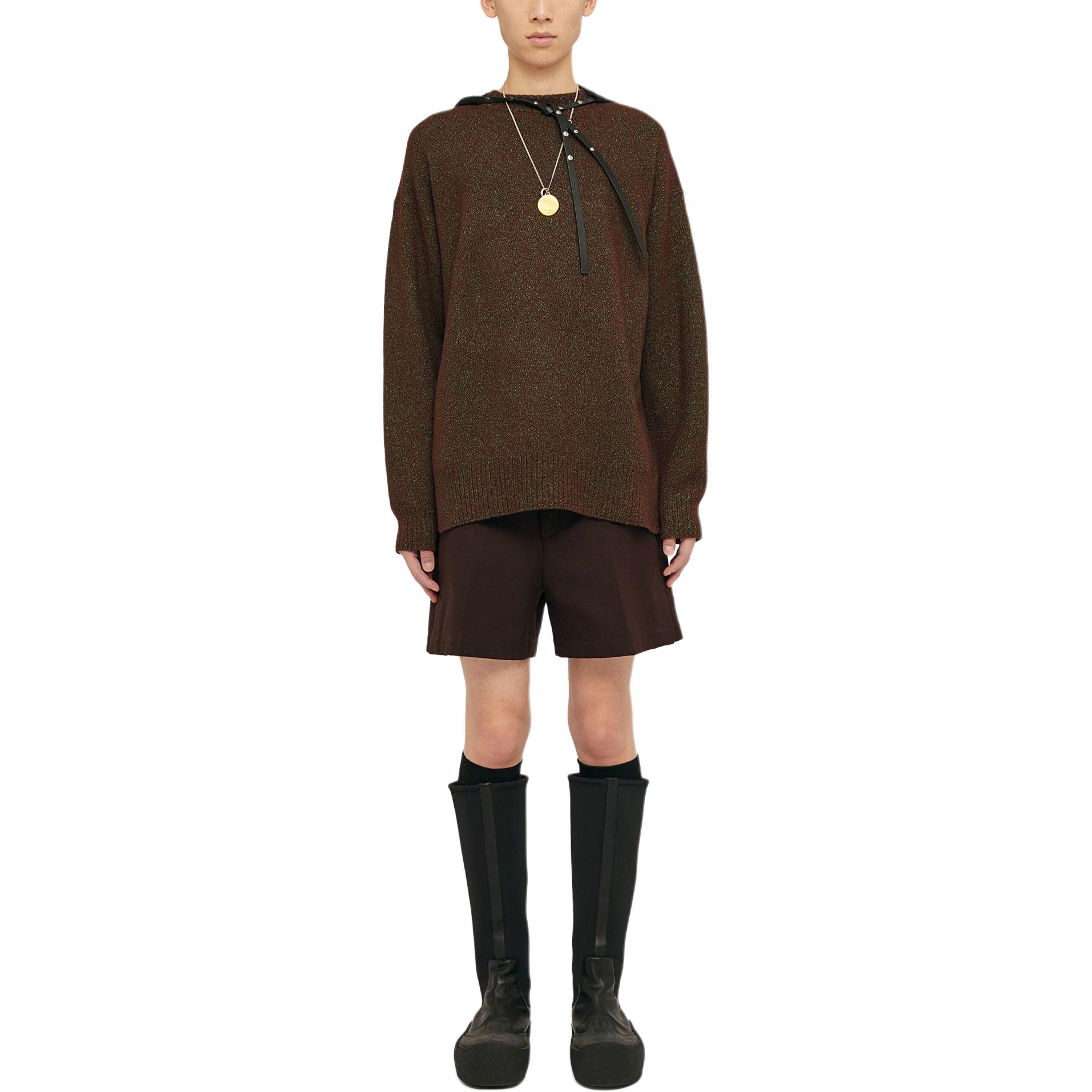 Lookbook JIL SANDER FW24  High-Waist Casual Shorts Cedar Brown J22KA0169J45078-BROWN