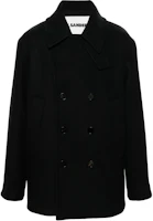 JIL SANDER FW24 Black Double-Breasted Loose-Fit Long Sleeve Jacket J47AM0105J40004-BLACK JIL SANDER FW24 Black Double-Breasted Loose-Fit Long Sleeve Jacket J47AM0105J40004-BLACK