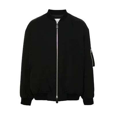JIL SANDER FW24 Black Zip-Up Long Sleeve Jacket J22BN0240J40002-BLACK