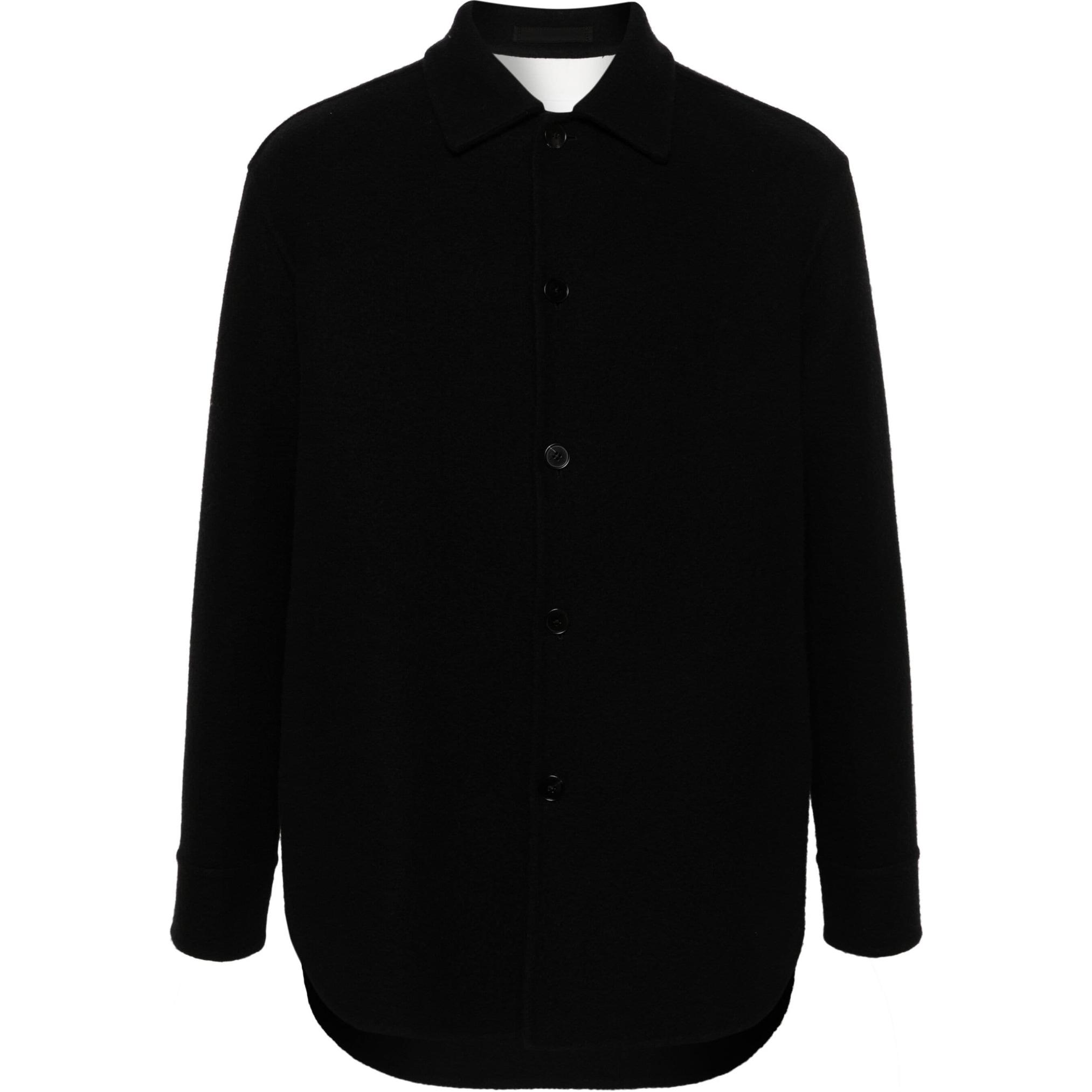 Jil Sander FW24 Single-Breasted Relaxed-Fit Black Jacket for Men J23BN0006J46497-BLACK