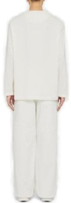 JIL SANDER Geometric Pattern Sweatshirt White J21GC0135J20119140L Shop JIL SANDER Geometric Pattern Sweatshirt White J21GC0135J20119140L