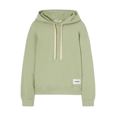 JIL SANDER Green Solid Pullover Hoodie Long Sleeve J47GU0105-J20039-334