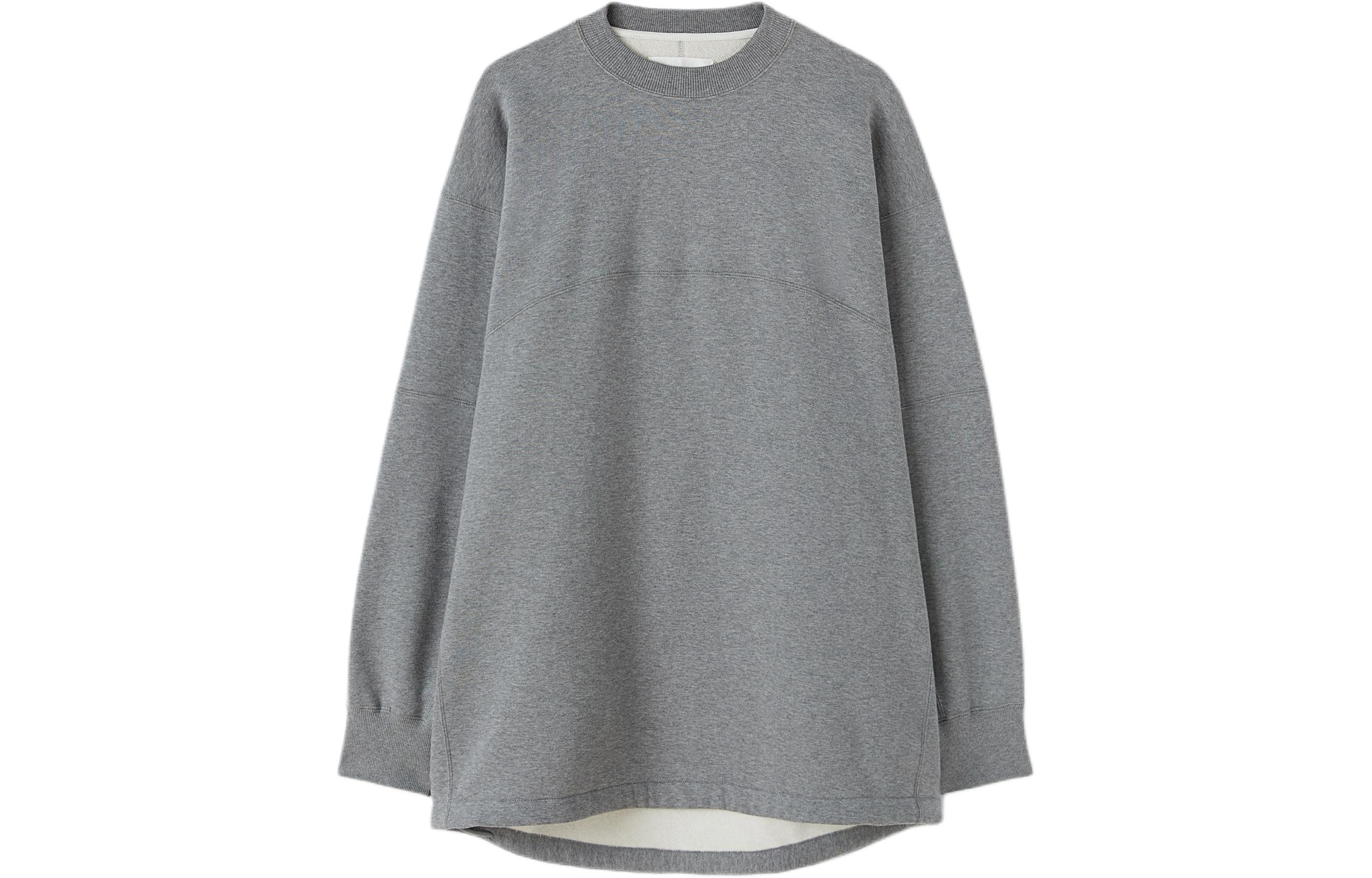 JIL SANDER Grey Crewneck Embroidered Long-Sleeve Sweatshirt J22GU0118J20133037
