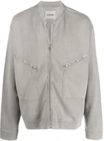 Jil Sander Grey Plain Knit Bomber Jacket for Men JSMU707003MU249208A Jil Sander Grey Plain Knit Bomber Jacket for Men JSMU707003MU249208A