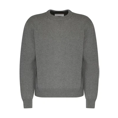 JIL SANDER Grey Solid Color Crewneck Pullover Sweatshirt J23GP0102J13263042