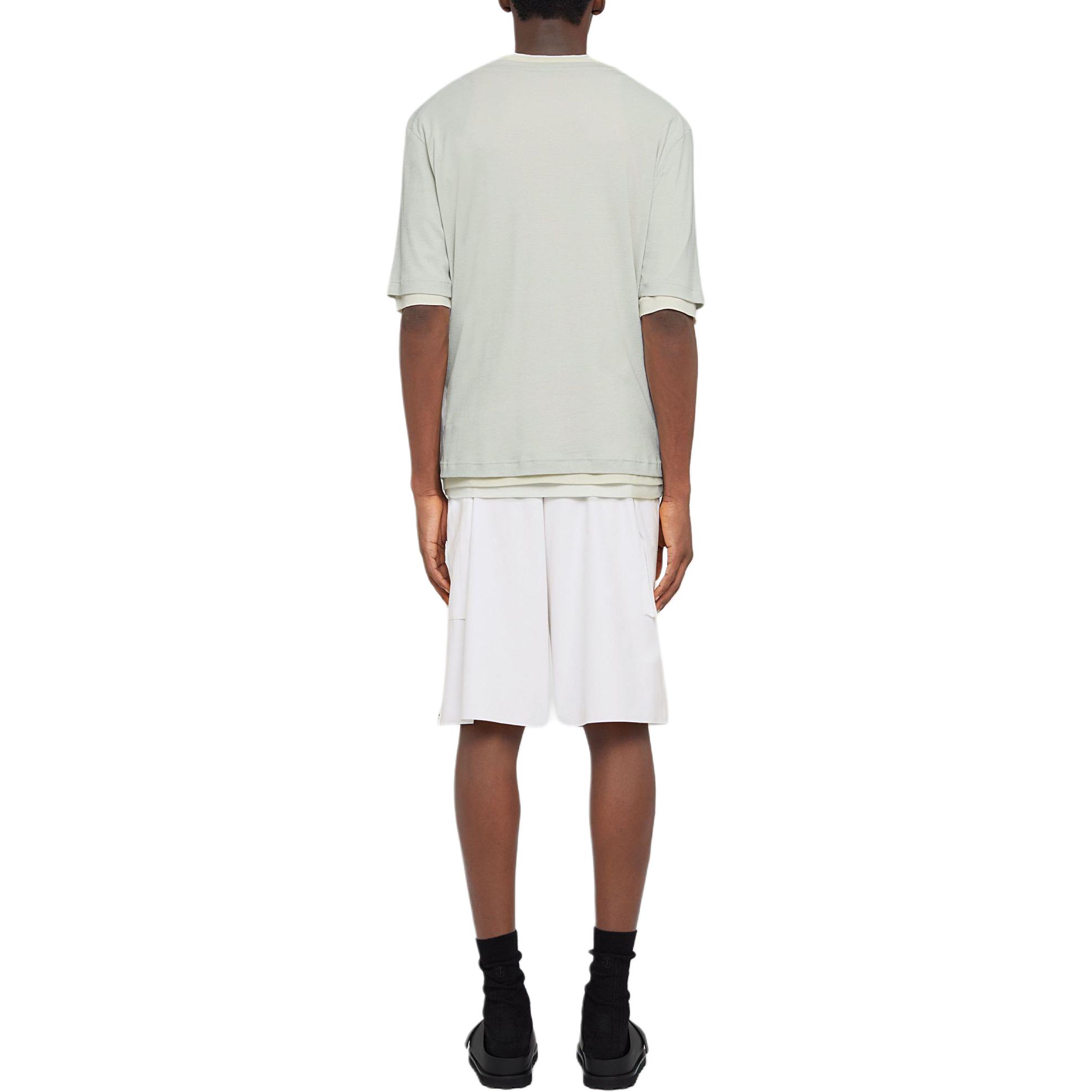 Details for JIL SANDER 男士纯白层叠圆领短袖T恤。 J47FV0103JTN356961
