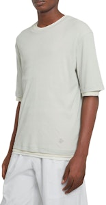 JIL SANDER 男士纯白层叠圆领短袖T恤。 J47FV0103JTN356961 Sizing JIL SANDER 男士纯白层叠圆领短袖T恤。 J47FV0103JTN356961