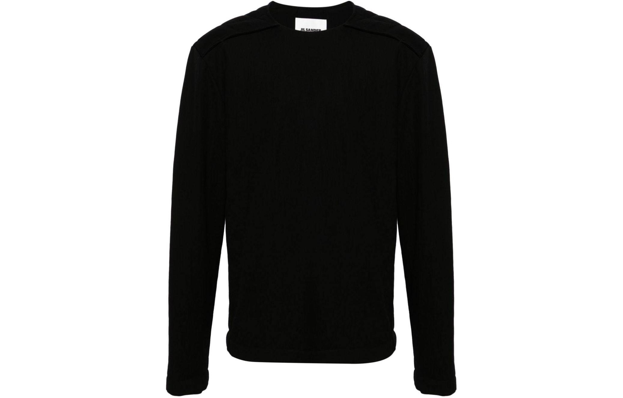 JIL SANDER Layered Padded Crewneck Sweatshirt Black J22NH0007J20129-BLACK