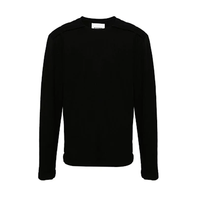 JIL SANDER Layered Padded Crewneck Sweatshirt Black J22NH0007J20129-BLACK