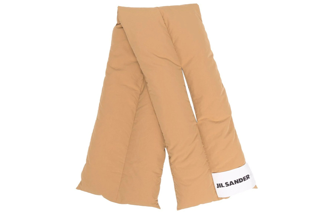 JIL SANDER Logo Patch Padded Scarf Neck Warmer Yellow. JPPT590294WT441100-266