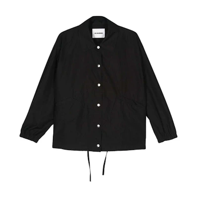 JIL SANDER Logo Textured Long-Sleeve Jacket Black J04AM0001J45026-BLACK